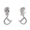 CD Logo Earring Silver Metallic 5.5g Women Used
