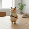 Cartoon Wood Carving Cat Ornament Handmade Hand Engraving Cat Decorations  Gift Giving