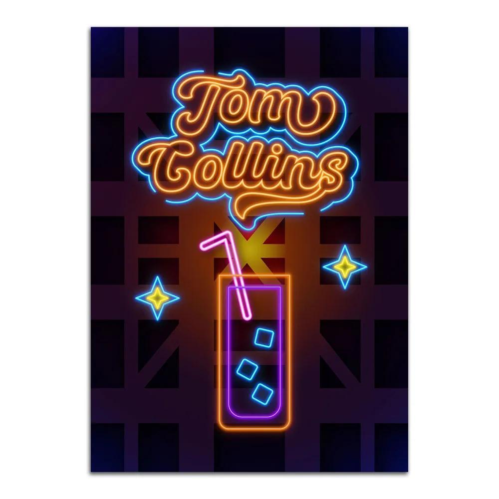 Неоновая вывеска Арт Такос Рамен Еда Постер Принт Хот-дог Картофель фри Бургер Холст Живопись Современный Домашний Декор Картина Для Кухни Без Рамки