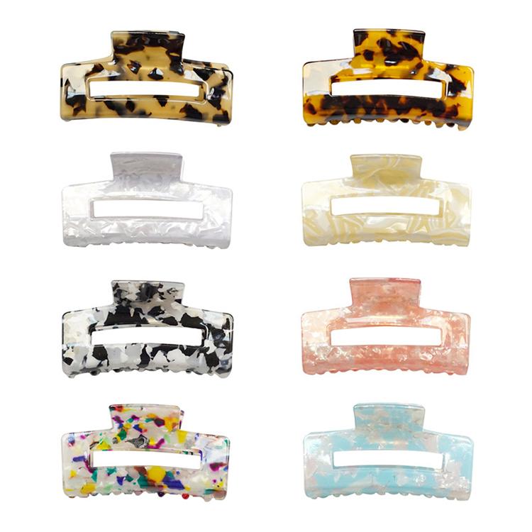 Korean Multicolor Acetate Large Claw Hair Clip 7.5CM Ins Hollow Out Hair Claw Multicolor Hair Accessories