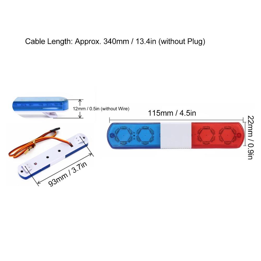 Multi-Function RC Alarming Light 115mm Light Bar Lamp Durable Alarming Light RC Car Accessories