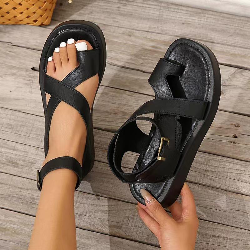 New Large-size Set of Toe Thick-soled Roman Women's Sandals