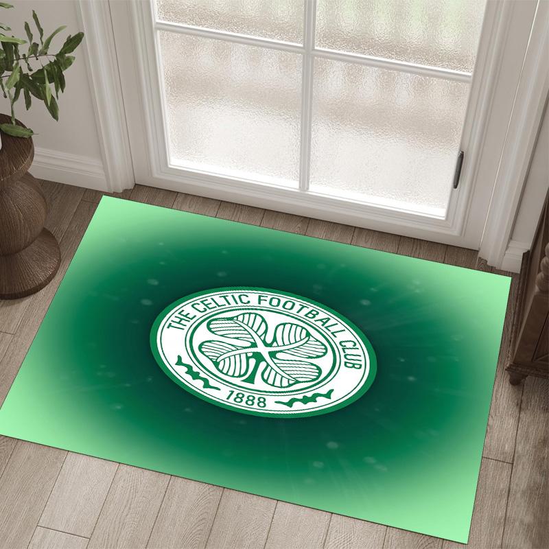 Celtic FC Design Crystal Velvet Carpet Cozy Non?Slip Printed Rug For Bedroom Living Room Entrance