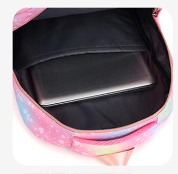 3Pcs/Sets Mochila Backpack Colorful Schoolbag Pencil Case Lunch Bag for Students School Bags Pen Bags