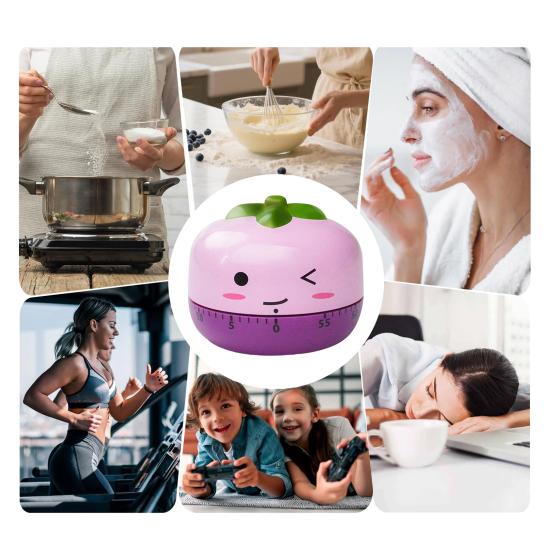 Механический кухонный таймер, регулируемый 0-60 минут, мультяшное животное, заводной, ручной обратный отсчет, громкий звуковой сигнал, не требует батареек, цветной таймер