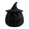 Woven Texture Resin Pumpkin Lantern with Witch Hat Lantern Storage Box  Desk Display