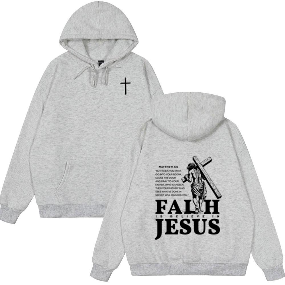 Христианская вера - это вера в Иисуса Библейский стих Худи Мужская Женская Одежда Мода Харадзюку Толстовки Зимние Флис Уличная одежда
