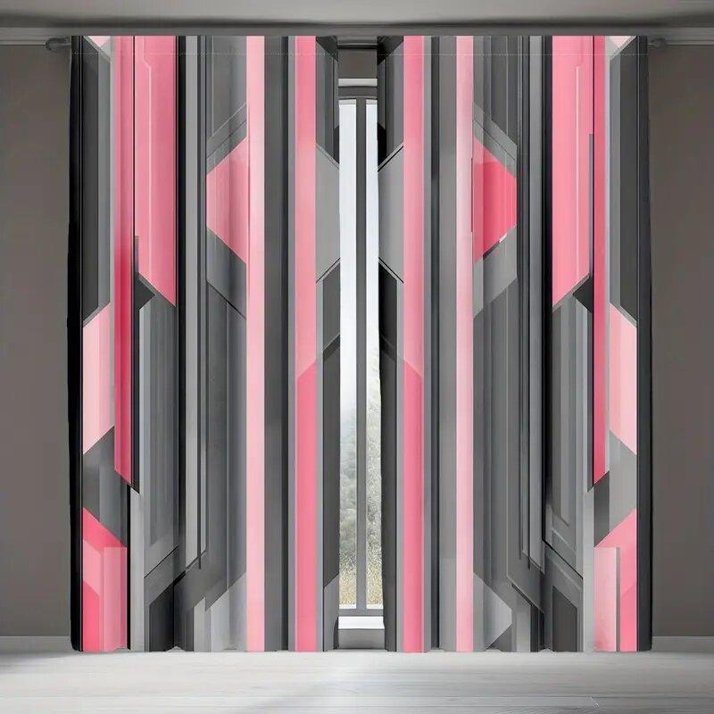 Современная абстрактная геометрия - шторы на шесте декор спальни и кухни домашний декор декор гостиной