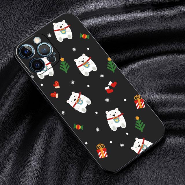 Чехол для Apple iPhone 14 13 11 12 Pro 7 XR X XS Max 8 Plus 6 6S SE 2022 13Pro черный мягкий телефон Funda милый мультяшный кукольный рождественский