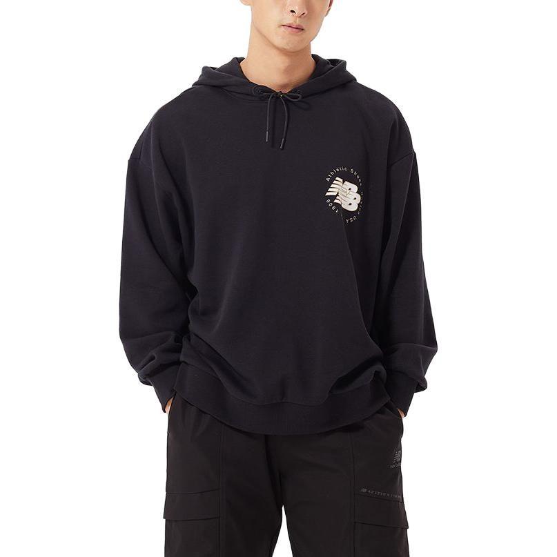 New Balance Толстовки Мужские Черные С капюшоном Умеренные Другие AMT23348-BK