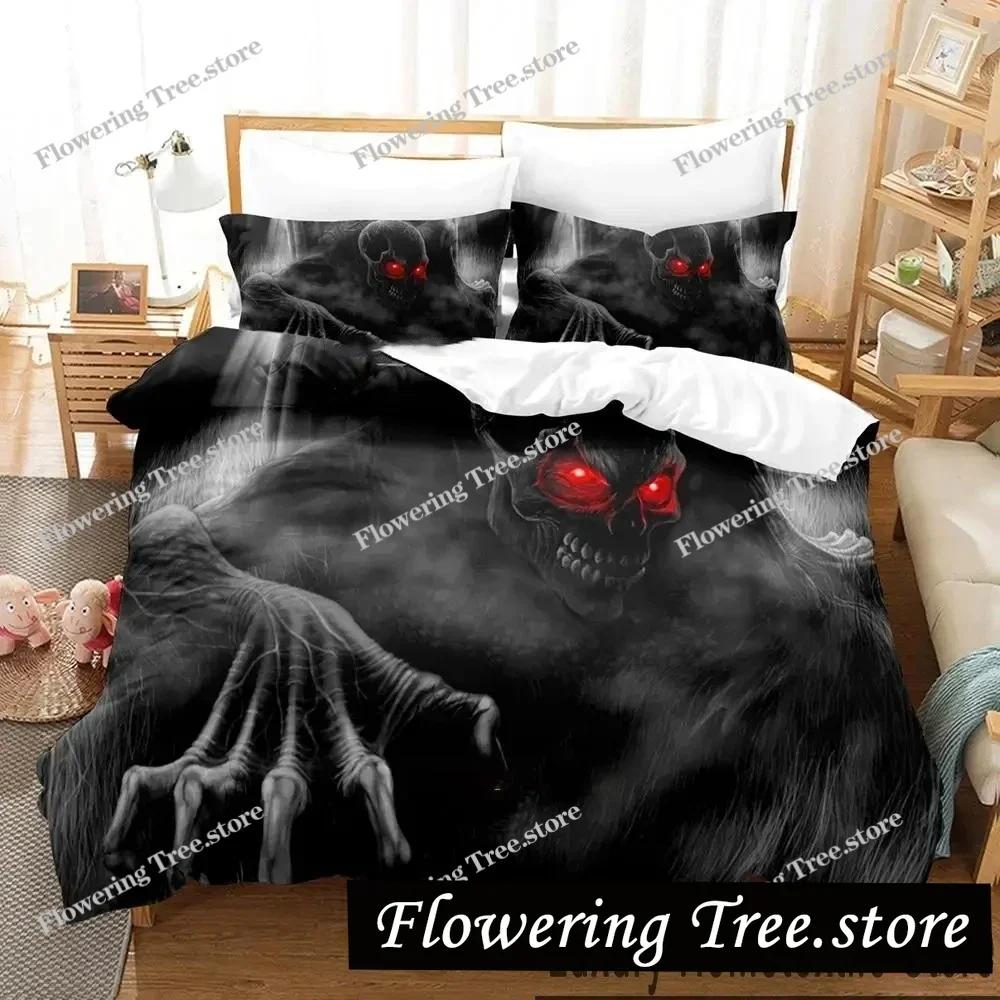3D Print Dark Grim Reaper  Bedding Set Boys Girls Twin Queen King Size Duvet Cover Pillowcase Bed boys Adult Home Textileextile0