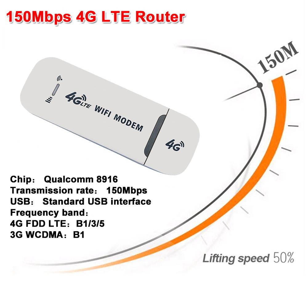 4G LTE Роутер 150 Мбит/с Портативный Беспроводной WiFi Мобильный Хотспот Донгл Сетевая Карта Адаптер LAN RJ45 2600 мАч со Слотом для SIM-карты