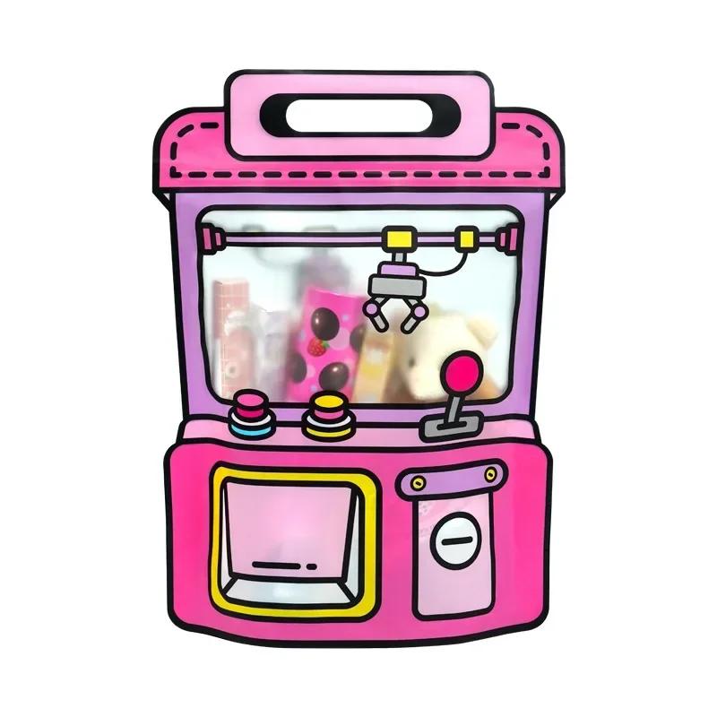 Мультяшный подарочный пакет, симпатичная машина-коготь, матовые самозакрывающиеся пакеты-молнии для детей, конфет, печенья, закусок, пластиковая упаковка для запечатывания, карманы