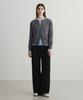 SUARE WOMEN Wool Double-Pleated Semi-Wide Slacks Black