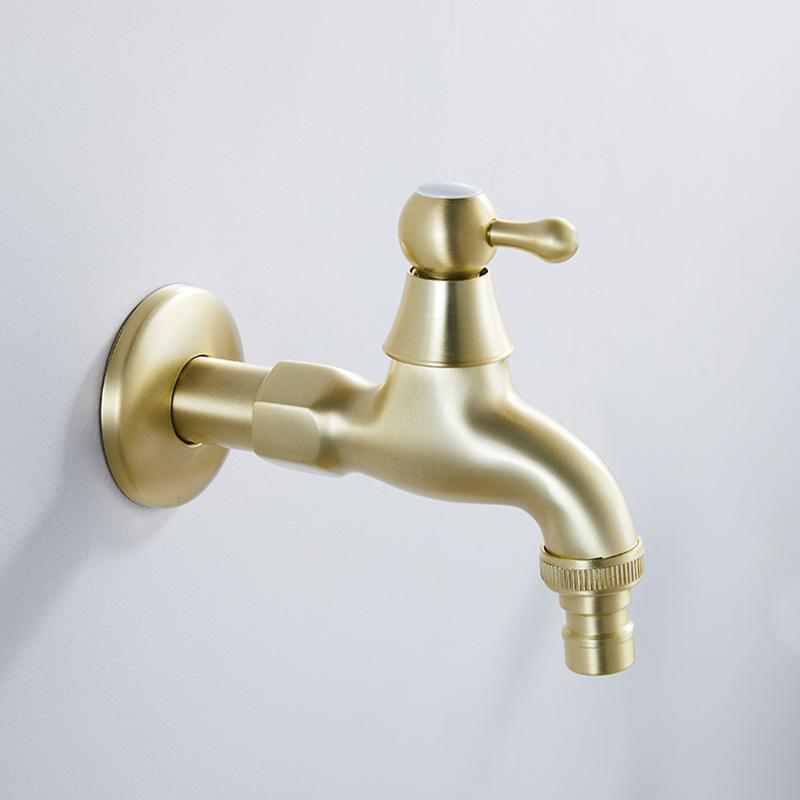 Латунный Матовый Золотой Смеситель для Стиральной Машины Уличный Смеситель Садовый Кран Бибкок Кран для Раковины в Ванной Смеситель для Мойки