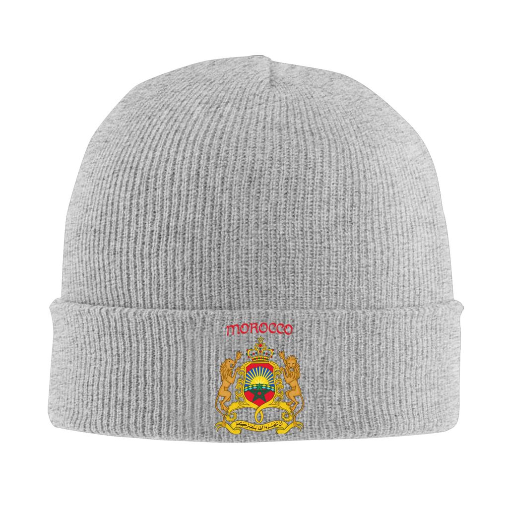 Unisex WomenMorocco Heart Flag Beanie Hats Y2K Cool Knitted Hat Autumn Winter Outdoor Caps Custom Elastic Bonnet Hats