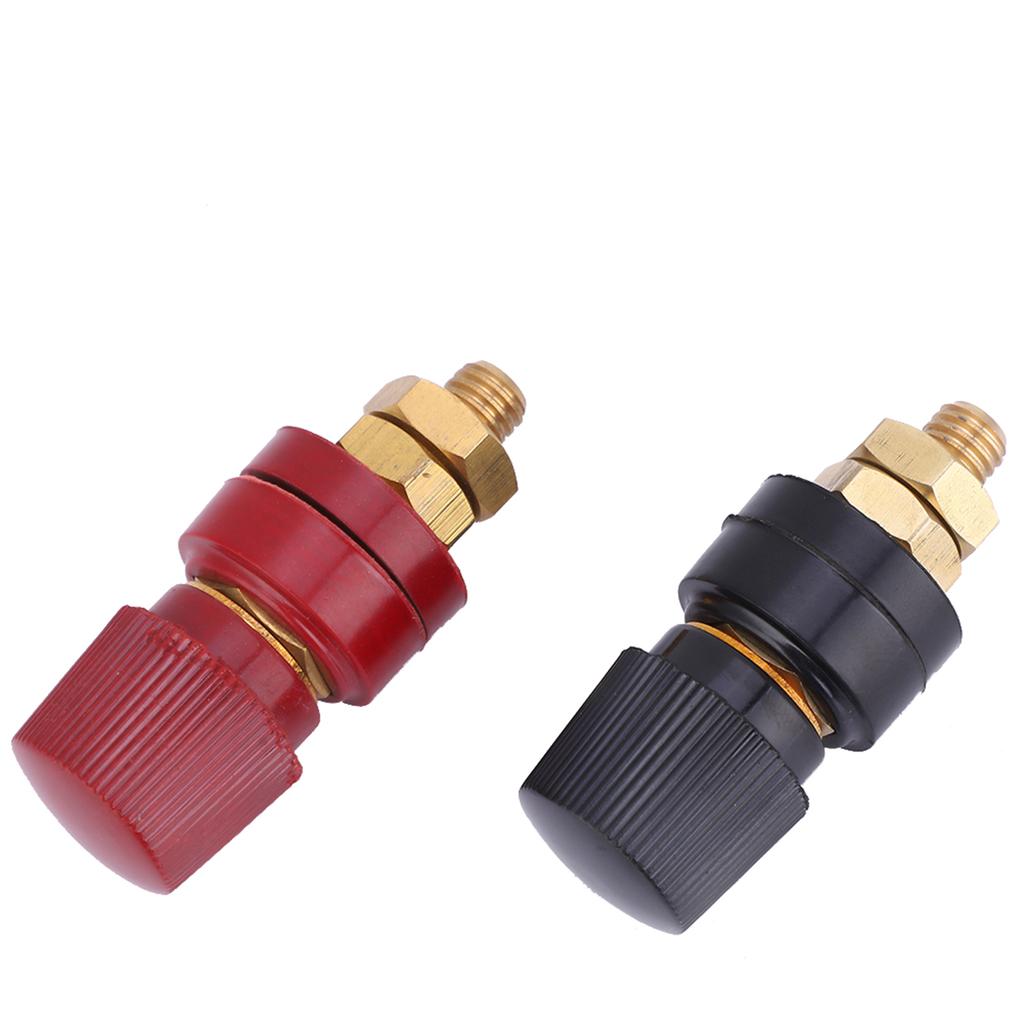 2pcs 555 Type Binding Post Brass Pillar Terminal Block M8 Thread 0V 380V 200A