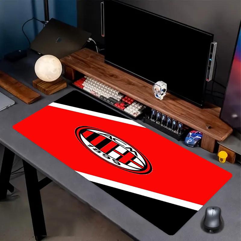AC Milan Theme Mouse Pad, Non Slip Rubber Base, Multifunctional Office & Home Decor, Perfect for Workspace Personalization.