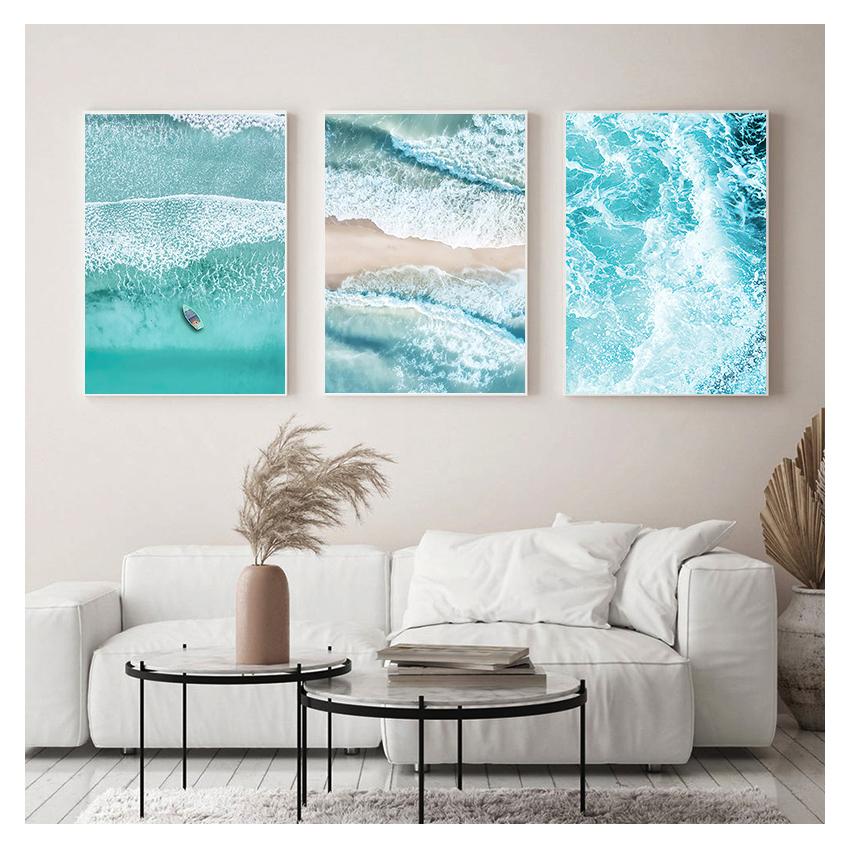 Плакаты с современными принтами, морской пляжный автобус, пальма, настенная живопись на холсте, скандинавское украшение, картина, скандинавский тропический пейзаж