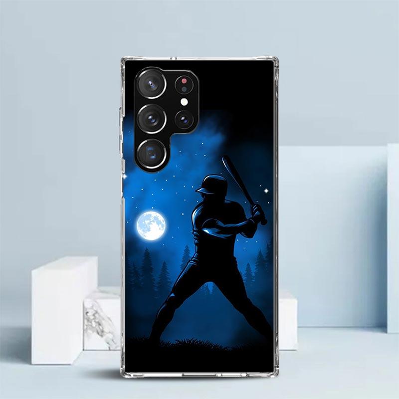 Спортивный чехол для телефона с изображением бейсбола для Samsung Galaxy S24 S25 Edge S26 Ultra S22 S23 Plus S21 + S20 FE Мягкая задняя крышка из ТПУ Galaxy S25 S22