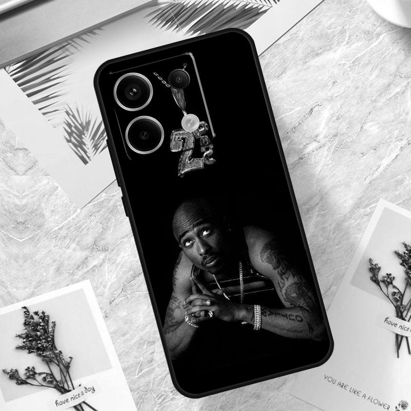Rapper 2pac Singer Tupac Case For Xiaomi Redmi Note 14 13 12 11 10 9 15 Pro Plus Redmi 13C 14C 15C 10C 12C 15 Cover