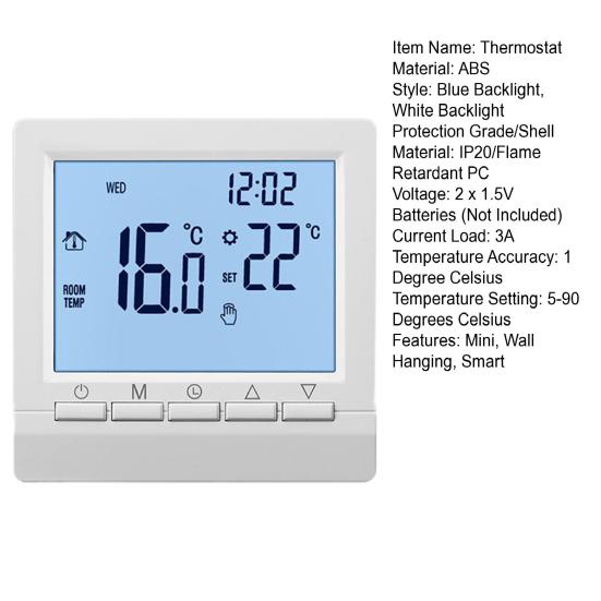 Бытовой проводной регулятор температуры котла, Интеллектуальный регулятор температуры, Настенный регулятор температуры котла