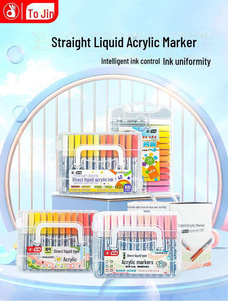Набор акриловых водостойких маркеров Zhijin с мягким наконечником для граффити и рисования своими руками