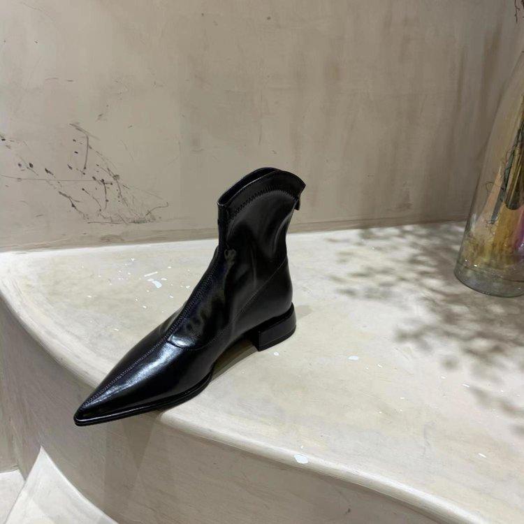 Черные тонкие остроносые балетки женские весенне-осенние одинарные ботинки 2025 новые ботинки из лакированной кожи детские низкокаблучные тонкие ботинки