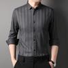 Весна и осень Мужские новые модные рубашки с длинным рукавом для мужчин Повседневные полосатые мужские рубашки