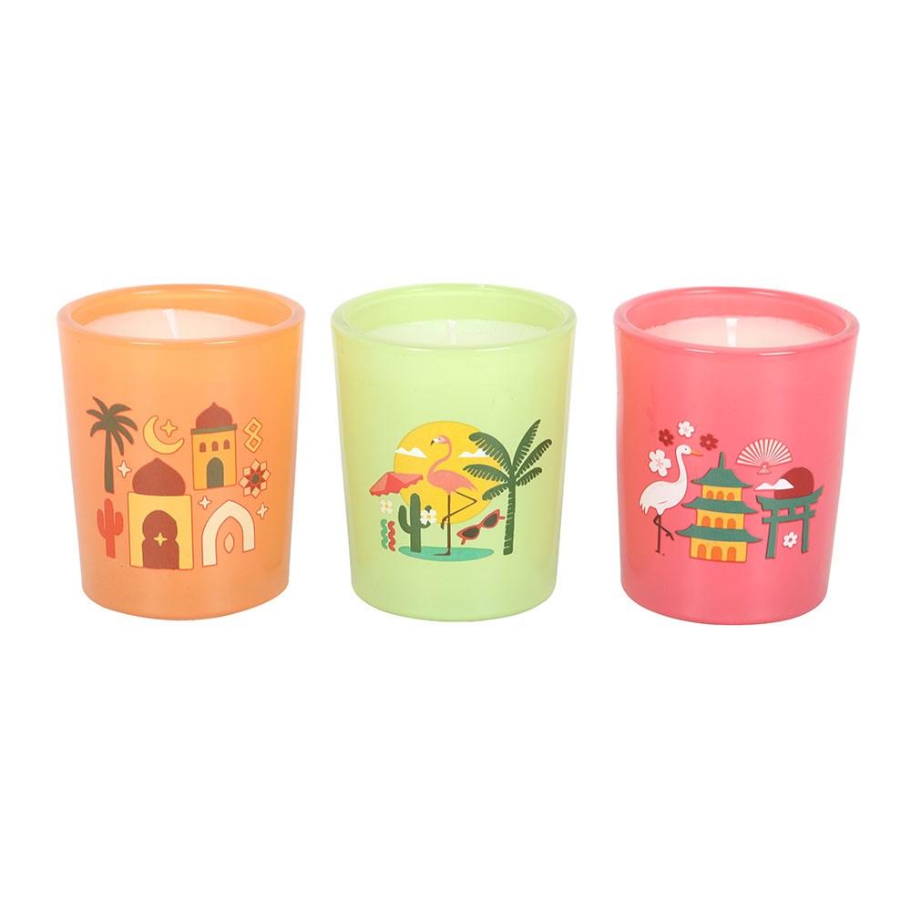 Something Different Around The World Scented Candle (Pack of 3)