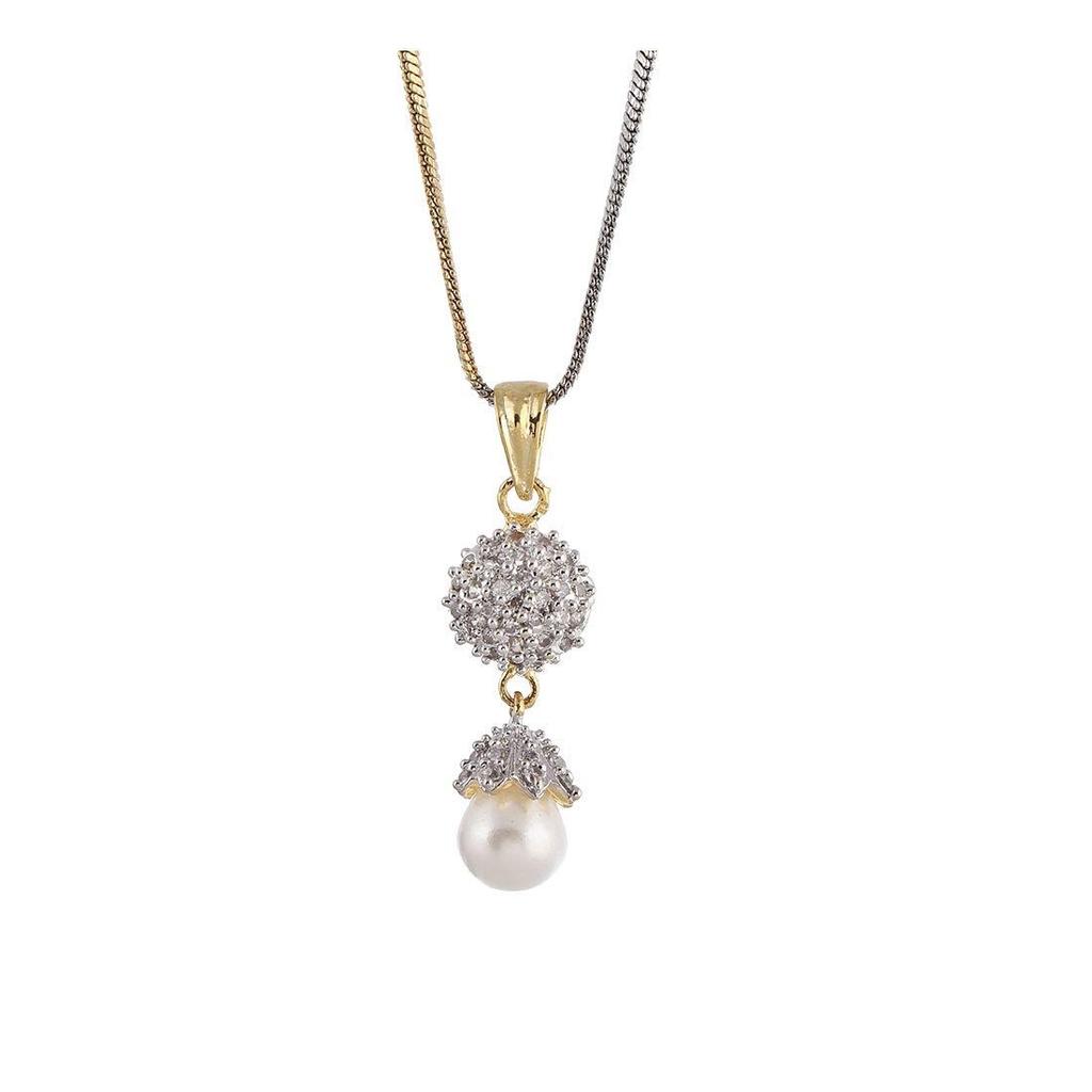 Подвеска ZENEME с позолотой, американским бриллиантом, шипованным пасьянсом, блестящий дизайн