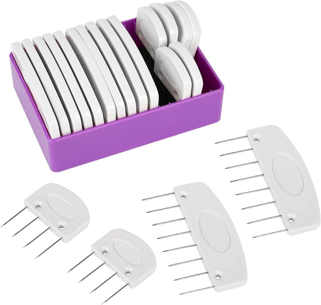 Лавандово-пурпурные вязальные булавки для придания формы шали и шарфу своими руками