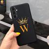 Для Samsung Galaxy A34 A 34 5G Чехол Роскошный Милый 26 Букв Цветы Корона Силиконовая Задняя Крышка Для Samsung A34 A 34 5G Чехол для Телефона