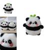 Charming Fluffy Panda Keyring Cute Animal Plush Doll With Pp Cotton Filling
