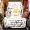 Happy 80Th Birthday Blanket Personalized Name Soft Comfortable Stylish Blanket Car Blanket Perfect For Travel Camping Outdoor Home Suitable For All