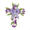 Artificial Flower Wreath Easter Cross Tulip Door Festival Reusable