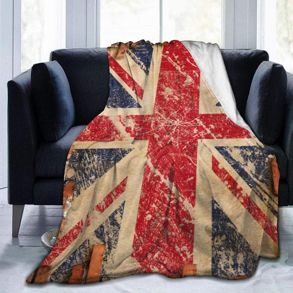 Pattern of the British flag digital-printed polyester Bedroom velvet flannel cover blanket Fleece soft cover blankets for beds