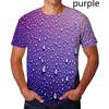 Модная футболка Raindrop с 3D-печатью, капля воды, унисекс, забавная футболка с коротким рукавом