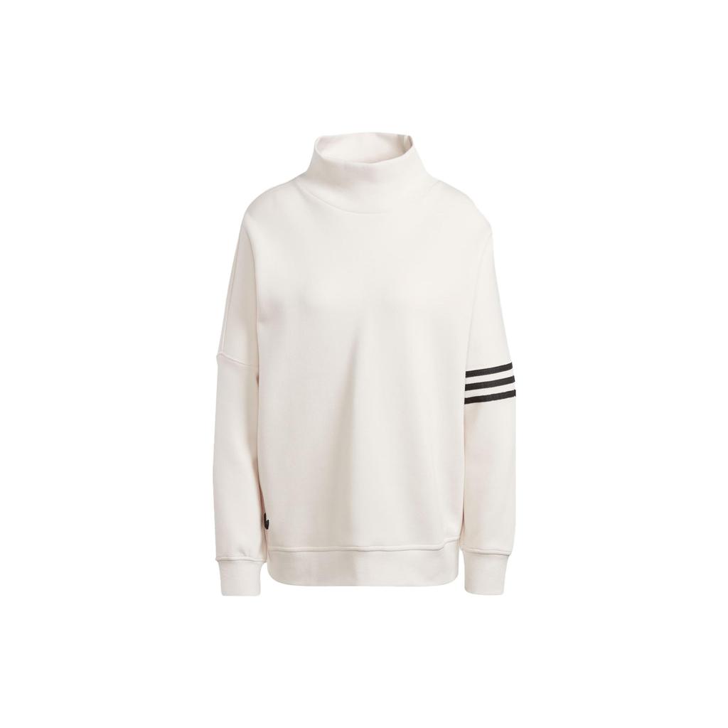 Adidas Originals Women Adicolor Oversized High Neck Sweatshirt Wonder White II8066