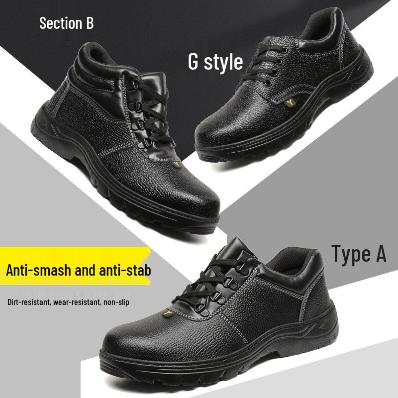 Men's Wear-Resistant Safety Work Shoes - Anti-Smash & Anti-Puncture Rubber Sole
