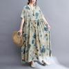Хлопок лен плюс размер винтажная одежда женщины повседневное свободное длинное летнее платье