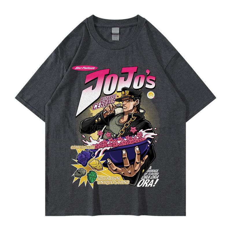 New Fashion Jojo Bizarre Adventure T Shirt Cool Unisex Short Sleeved Vaporwave Aesthetic Jotaro T-shirt Kujo Unisexga Graphic Tee To