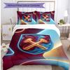 West Ham United Football Printed 3 Pieces Bedding Set, Comfortable Skin Friendly Bedroom Duvet Cover Set