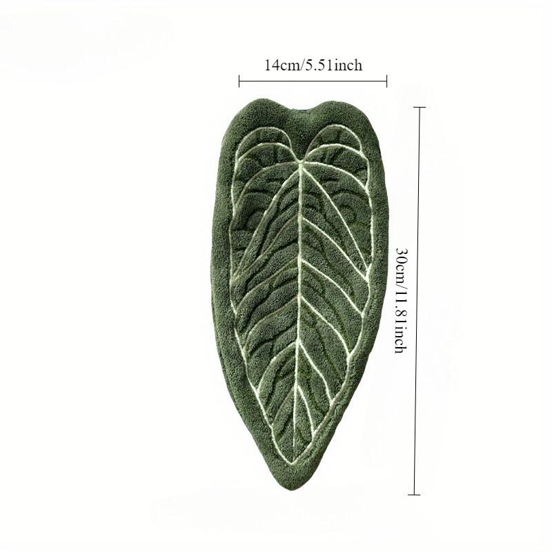 1 шт. Коралловое бархатное полотенце для рук, Форма листа растения, Можно повесить для удобного использования, Супервпитывающее, Полотенце для рук для кухни и ванной