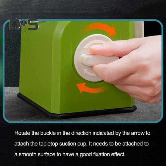 Измельчитель овощей без усилий, прочная присоска, 3 комплекта лезвий, удобный ручной роторный овощерезка, кухонные принадлежности