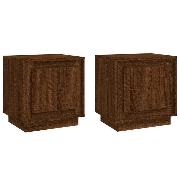 Maison Exclusive - Tables de chevet 2pcs chêne marron 44x35x45cm bois d'ingénierie