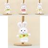 Cute Rabbit Plush Toy With Short Pile Fabric For Bag Decoration And Collection
