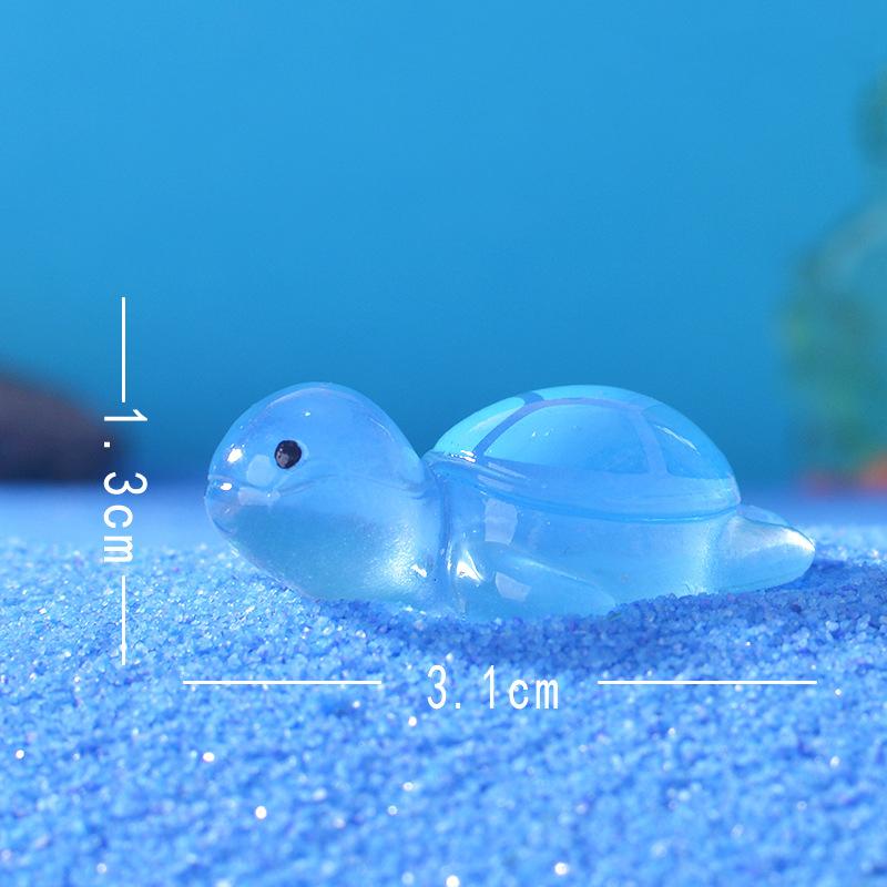 10 шт. светящиеся мини-фигурки морских черепах, светящиеся в темноте, миниатюрные фигурки черепах для сада, миниатюрное моховое ландшафтное украшение