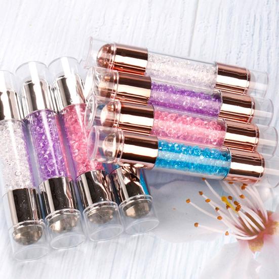 Nail Seal Plate Soft Crystal-clear DIY Painting Silicone Double Head Transparent Manicure Stamp Pen for Nail Salon