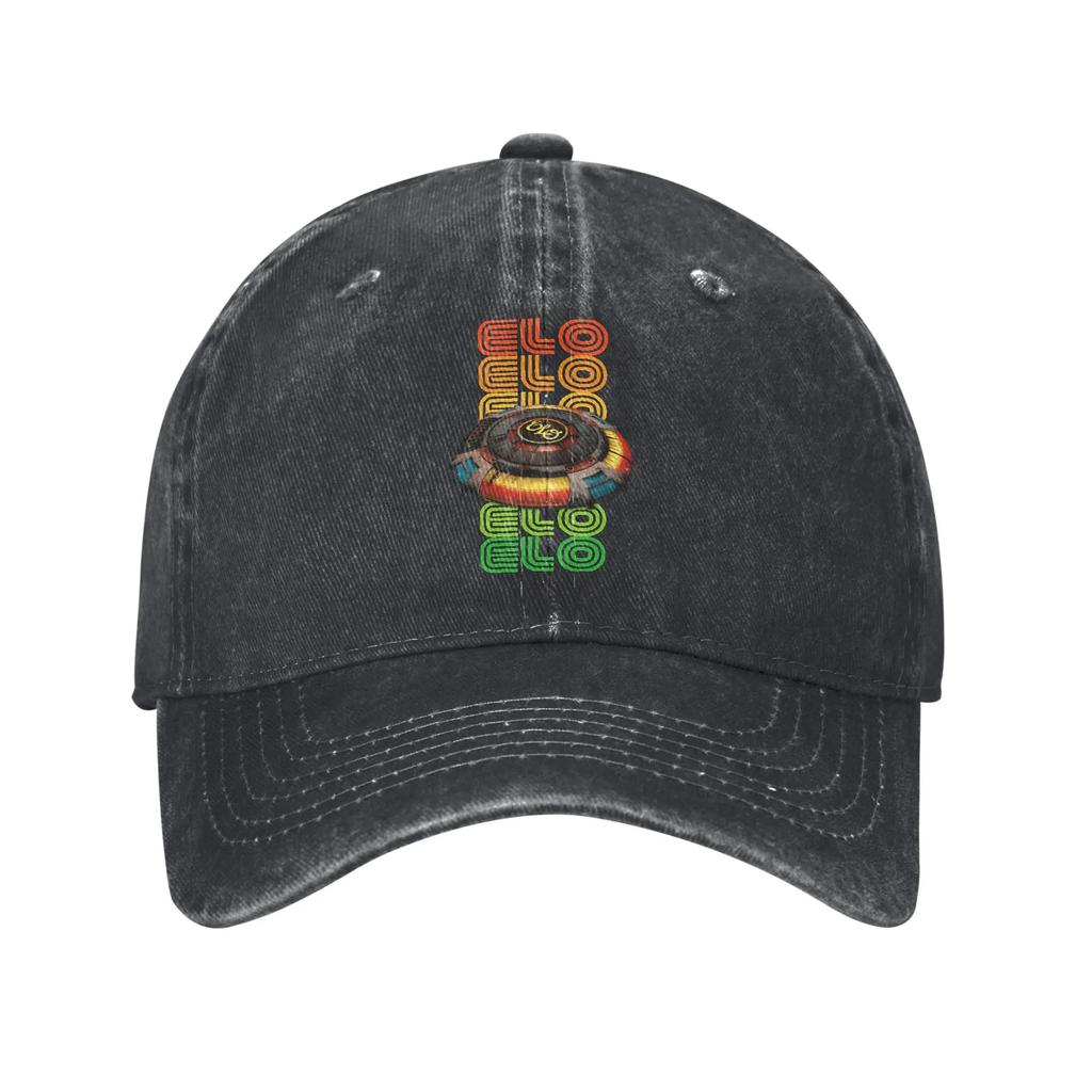 Vintage Electric Light Orchestra ELO Baseball Cap Unisex Distressed Washed Snapback Cap Mr. Blue Sky Rock Outdoor Adjustable Hat